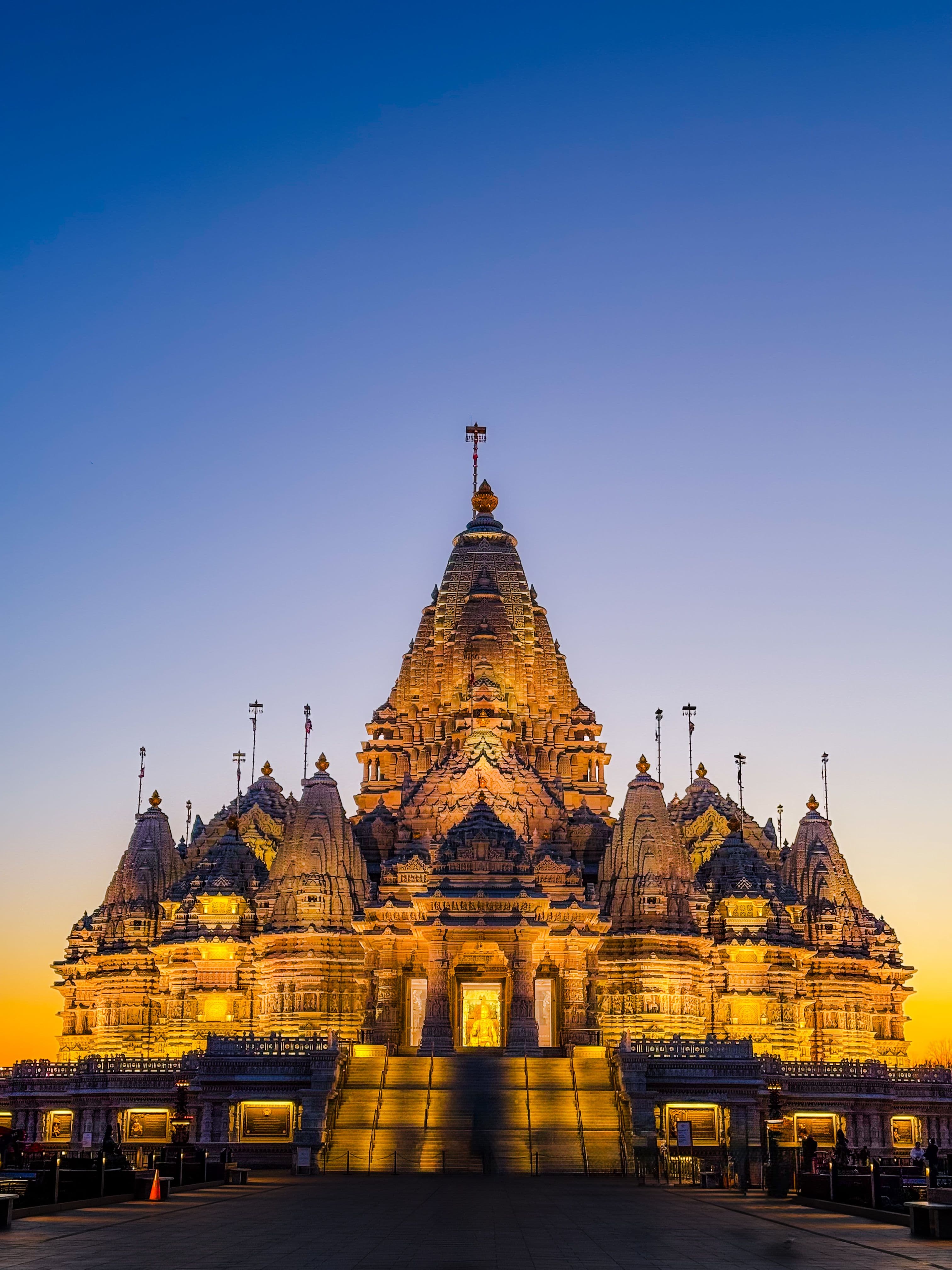 Temple complex at Nilkanthdham, one of the pilgrimage destinations Varni travels to