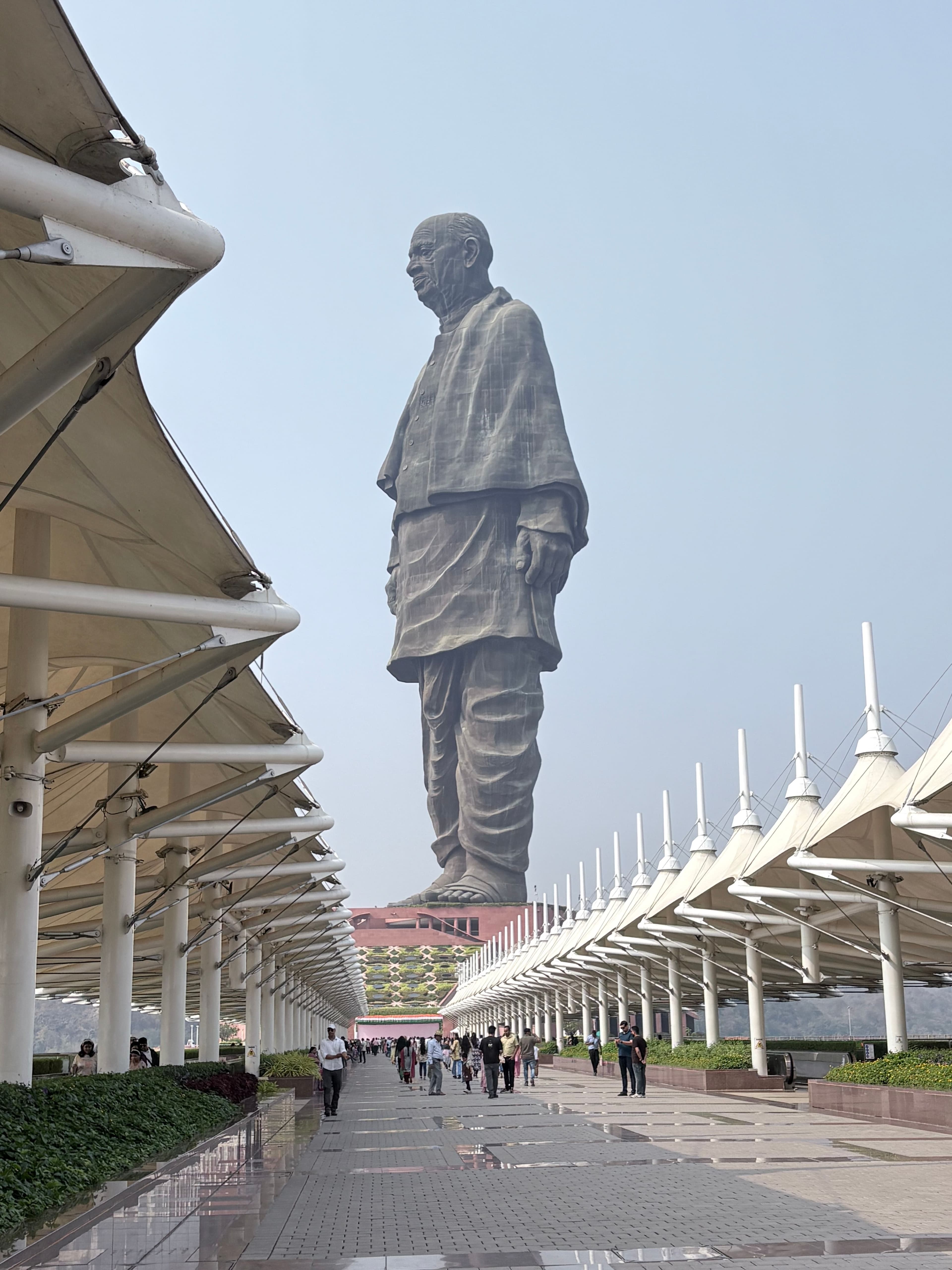 The Statue of Unity in Gujarat overlooking the Narmada river